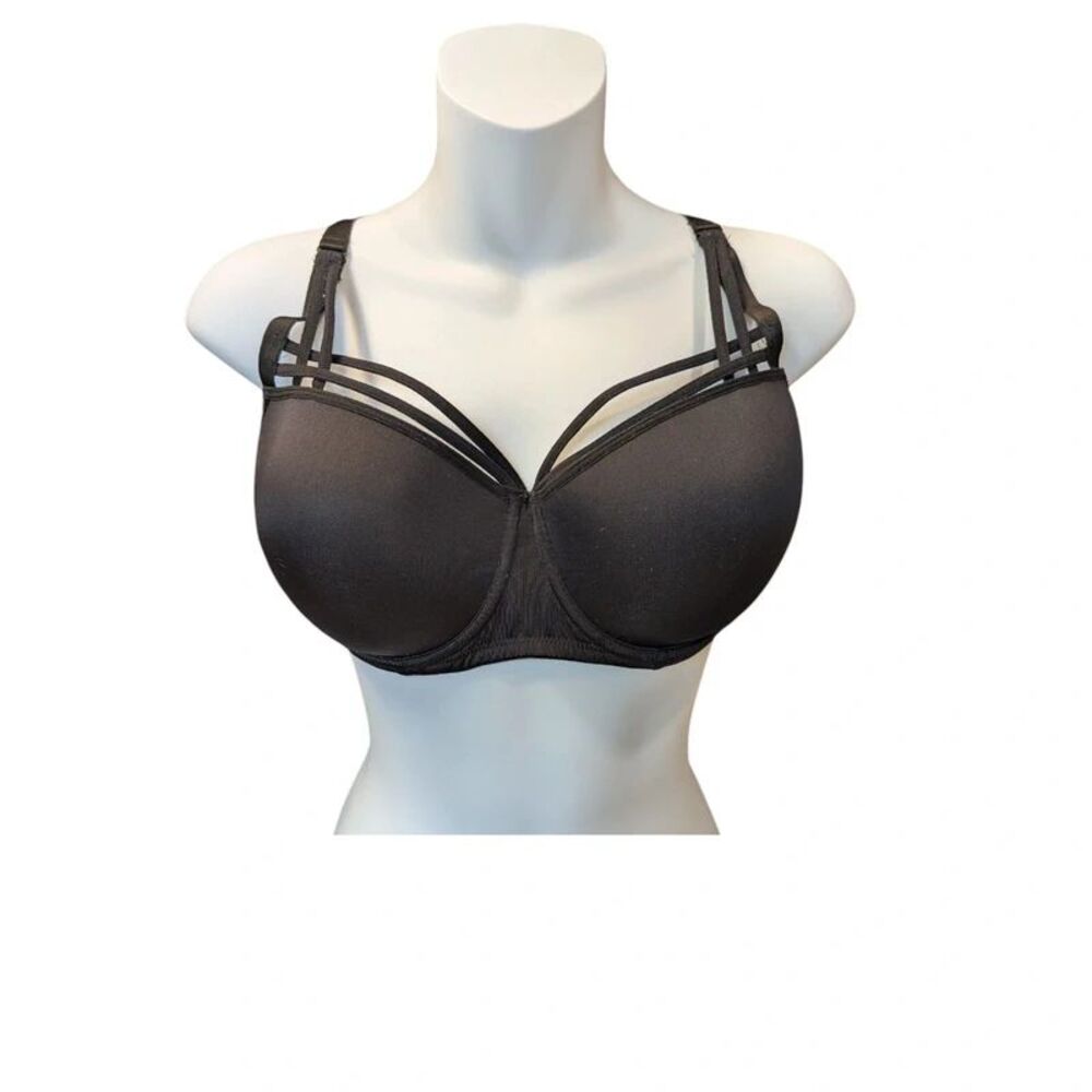 Black Push Up Bra with Strappy Detail Size 34DD